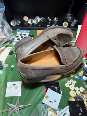 Baretraps Brown Leather Penny Loafers - Classic Comfort
